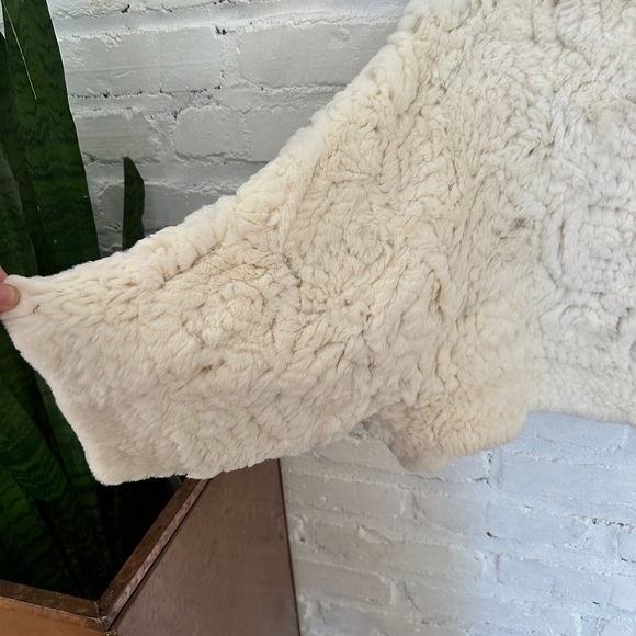 Women's Cream Teddy Jacket - Picture 4 of 8